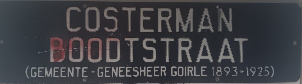 Straatbord Costerman Boodtstraat