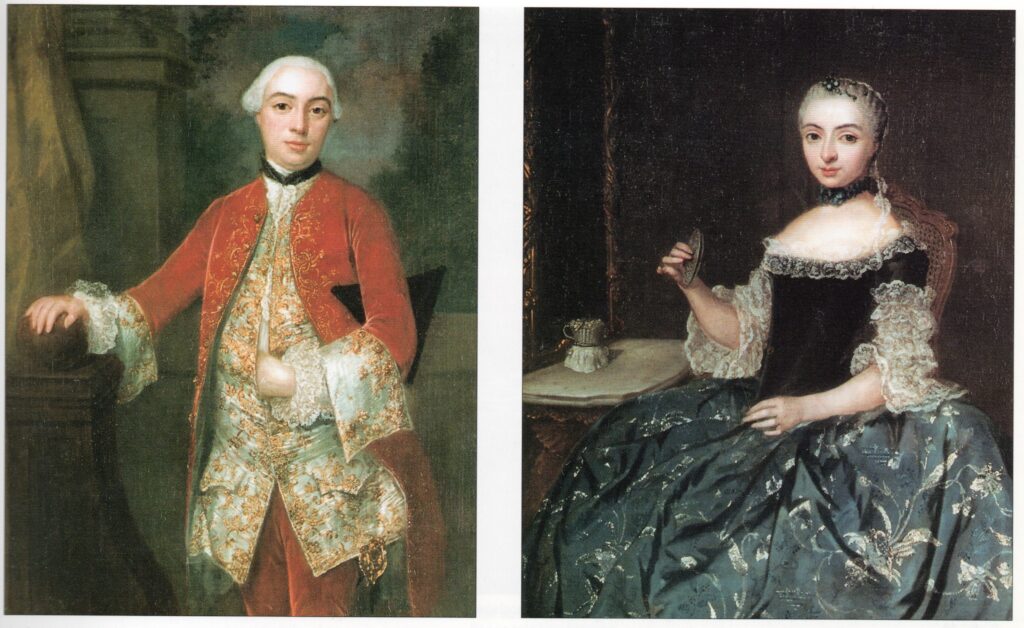 Gijsbertus van Hogendorp en zijn vrouw Jacoba Broncken, heer en vrouwe van Tilburg en Goirle (±1780)